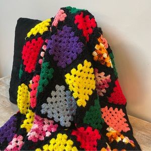Handmade Granny Square Crochet Afghan